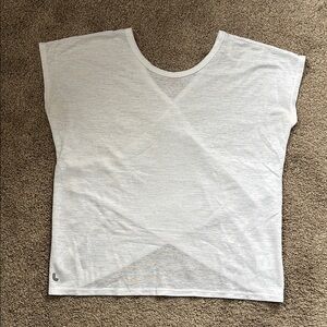 Lole White Boxy Sleeveless Tee